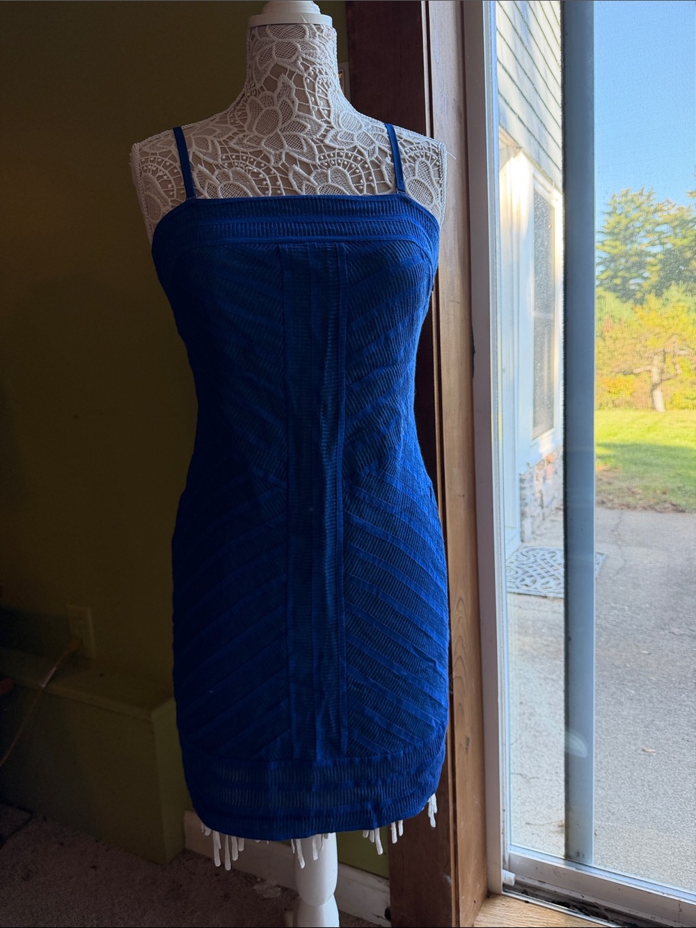 Classic Royal Blue Bodycon Sheath Dress - Women's
